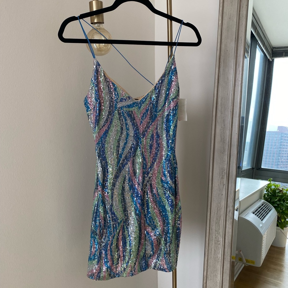 Sequins mini party dress